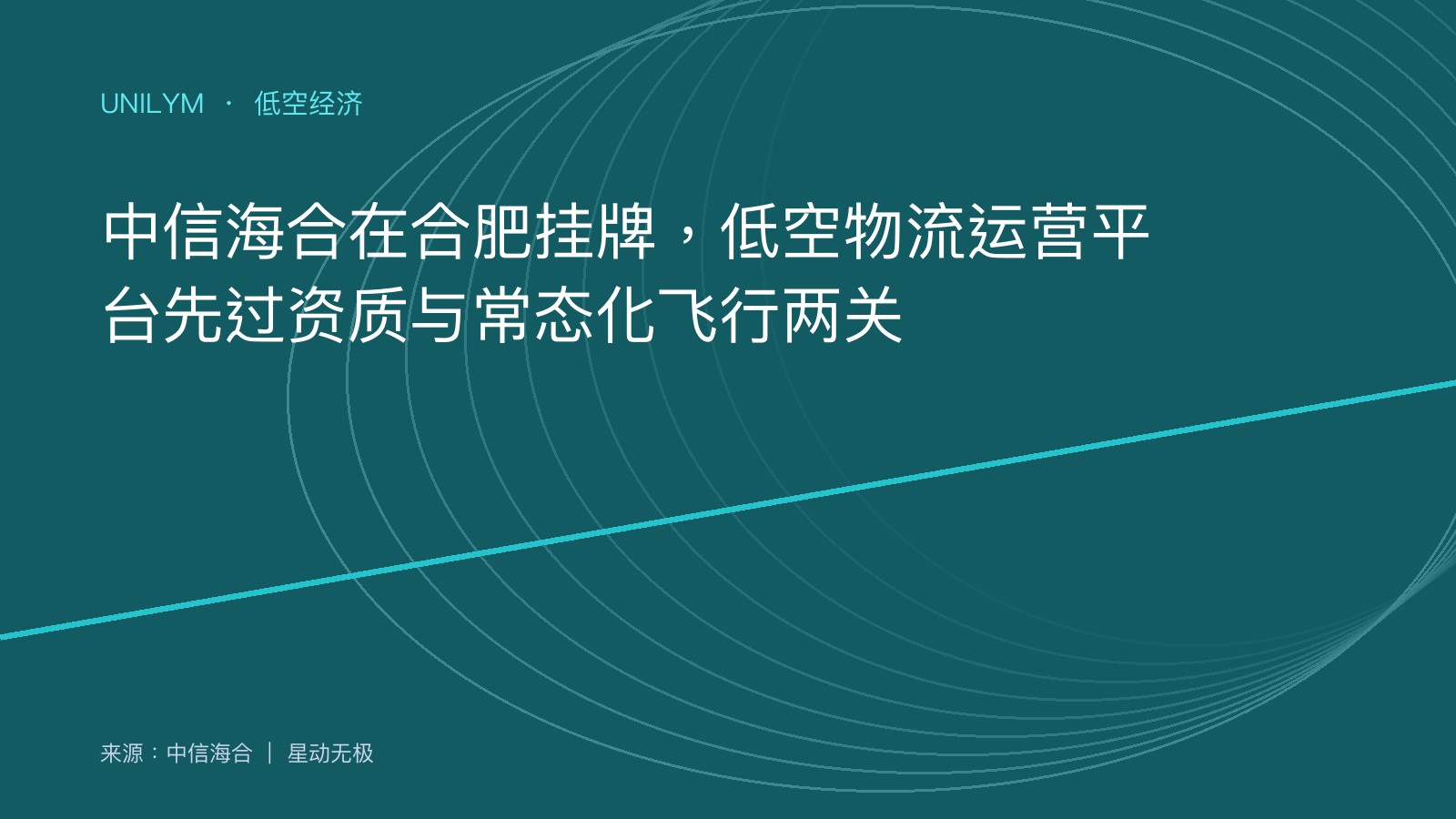 中信海合低空物流运营中心资料图