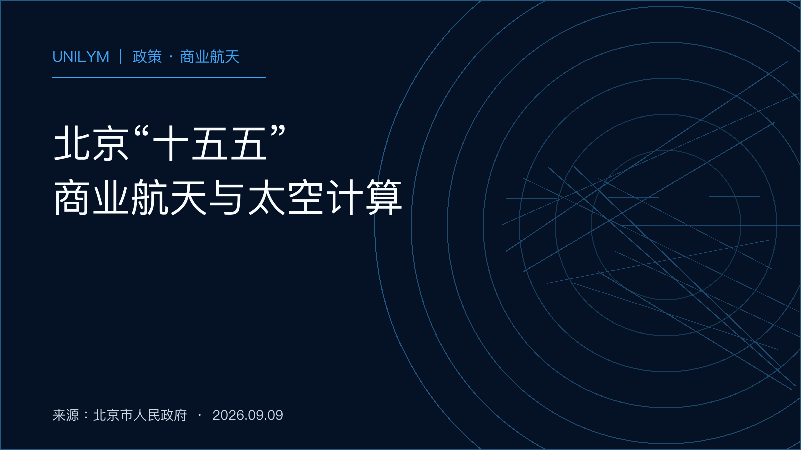 北京“十五五”商业航天与太空计算产业规划封面