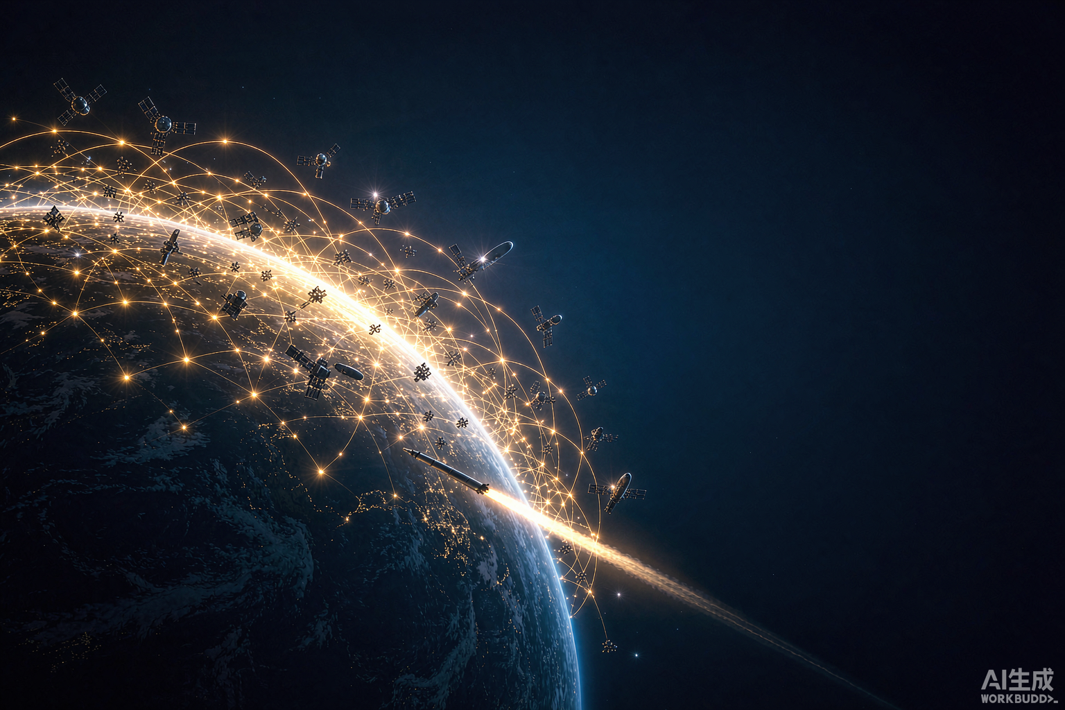 Rocket Lab 收购 Iridium 全球卫星通信网络示意图