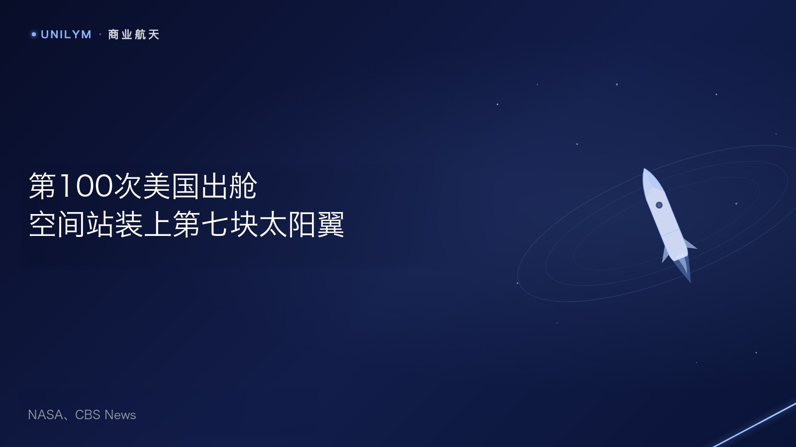 星封面商业航天模板:第100次美国出舱,空间站装上第七块柔性太阳翼