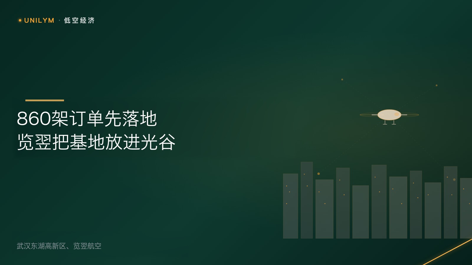 览翌航空eVTOL研发生产基地落户光谷示意
