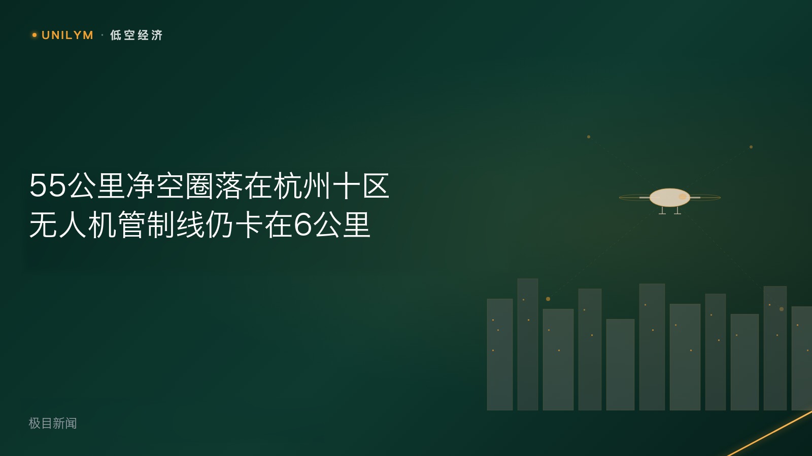 55公里净空圈落在杭州十区,无人机管制线仍卡在6公里